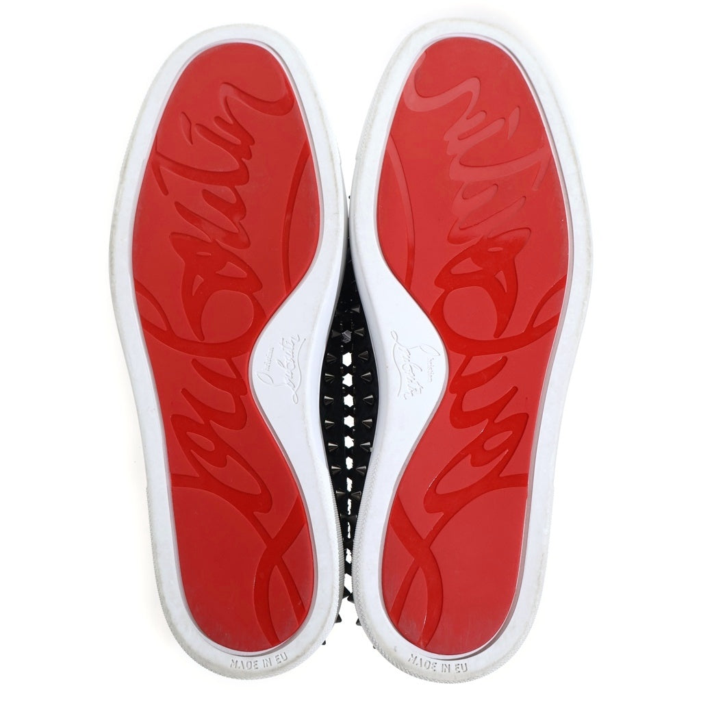 CHRISTIAN LOUBOUTIN(クリスチャンルブタン) PIK BOAT BLACK ピックボートブラックスタッズ スニーカー #40.5 3180363