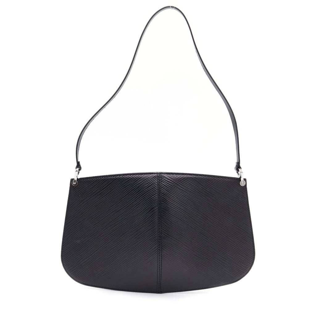 LOUIS VUITTON(ルイヴィトン) エピ ポシェット ドゥミ リュンヌ ワンショルダーバッグ ミニバッグ ブラック レザー M52622 シルバー金具 レディース