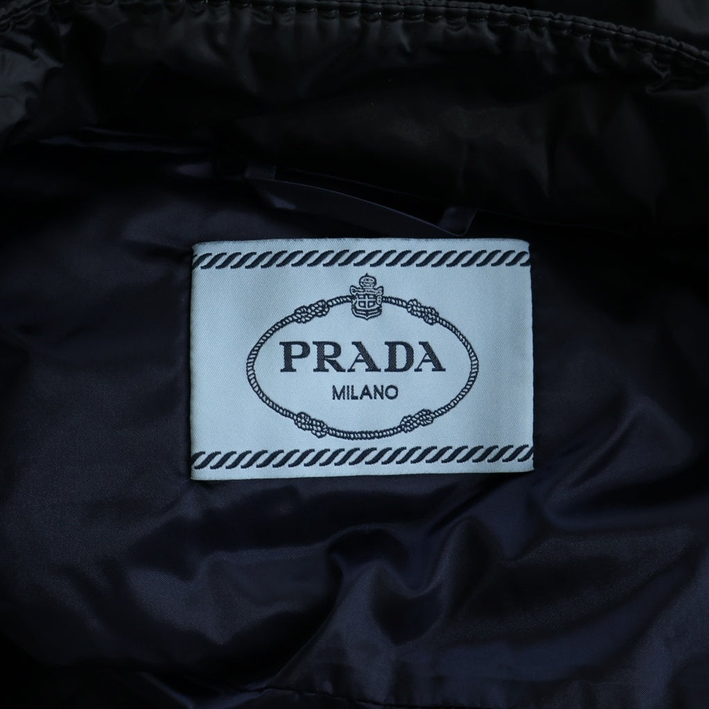 PRADA(プラダ) トライアングルロゴプレート スタンドカラー ジップアップ ダウンジャケット ブラック レディース 29B830