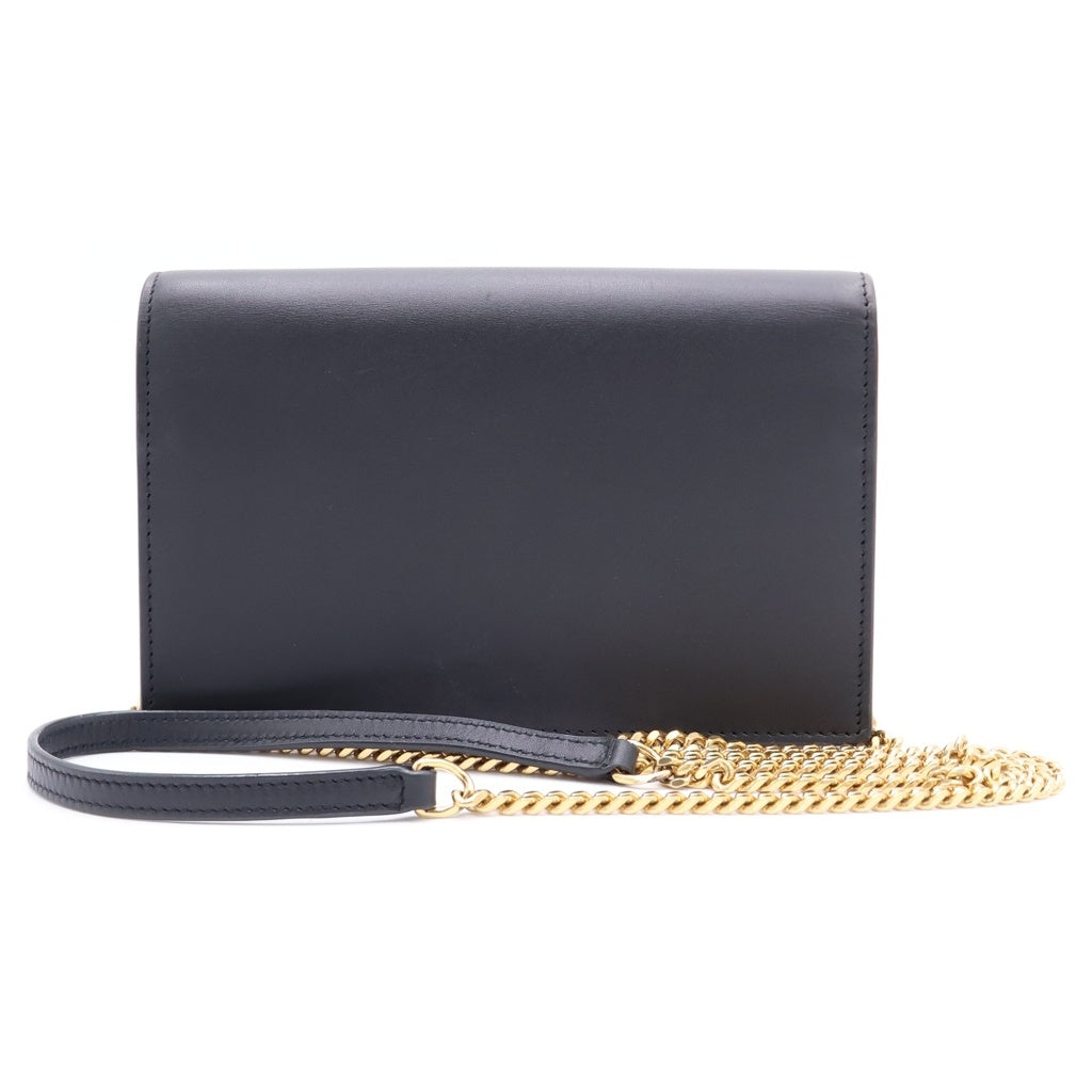 SAINT LAURENT PARIS(サンローランパリ) ケイトタッセル チェーンショルダーバッグ ブラック レザー 452159 ゴールド金具 レディース