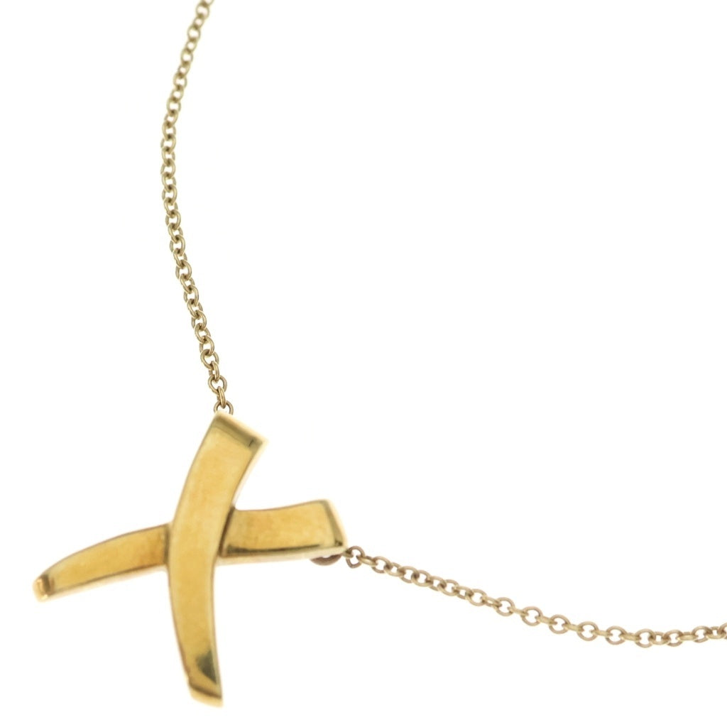 TIFFANY & Co.(ティファニー) パロマピカソ キス ネックレス ペンダント チェーン ゴールド YG 3.6g レディース