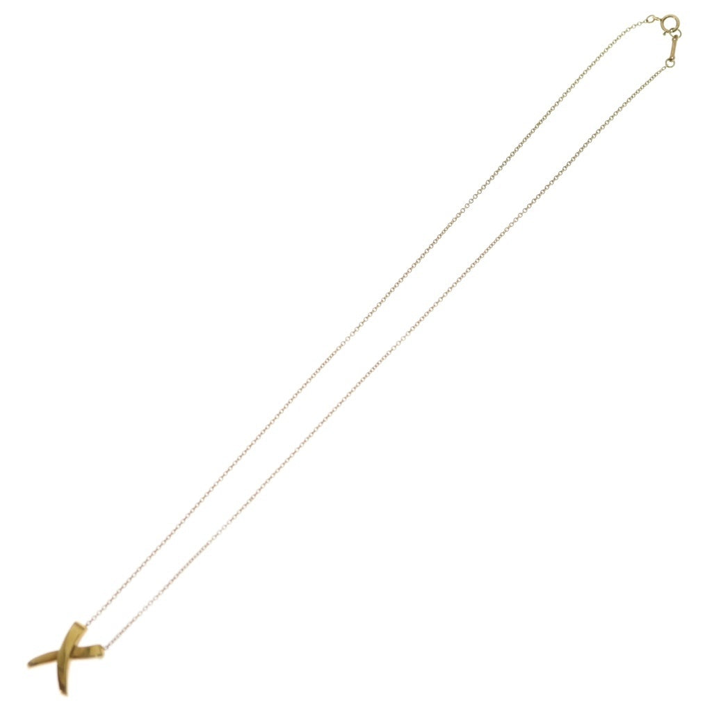 TIFFANY & Co.(ティファニー) パロマピカソ キス ネックレス ペンダント チェーン ゴールド YG 3.6g レディース