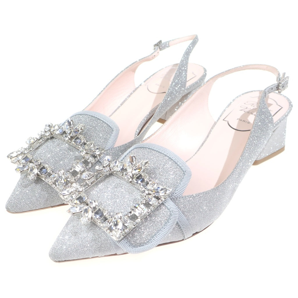 Roger Vivier(ロジェヴィヴィエ) シルバーグリッターパンプス #37 レディース
