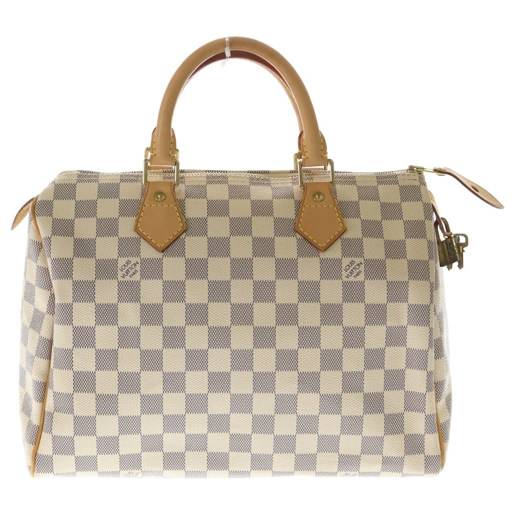 LOUIS VUITTON(ルイヴィトン) ダミエアズール スピーディ30 ボストンバッグ ハンドバッグ アイボリー×ブラウン PVCレザー N41533 ゴールド金具 レディース
