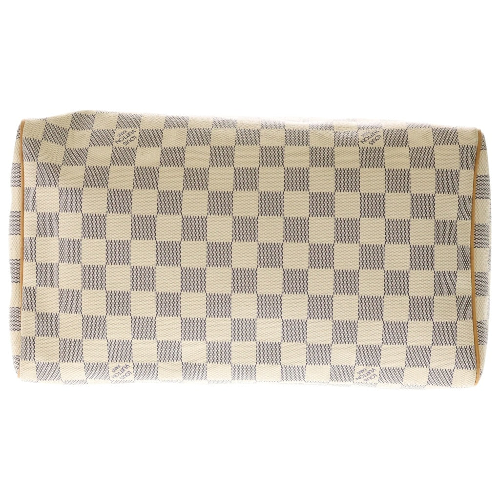 LOUIS VUITTON(ルイヴィトン) ダミエアズール スピーディ30 ボストンバッグ ハンドバッグ アイボリー×ブラウン PVCレザー N41533 ゴールド金具 レディース