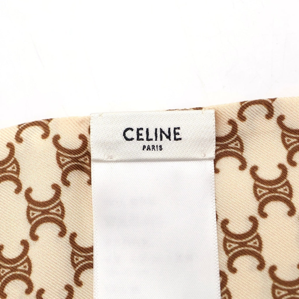 CELINE(セリーヌ) Lavalliere ラヴァリエール ミニ シルクツイル スカーフ トリオンフ ベージュ 2AW70F24.GBP7 レディース