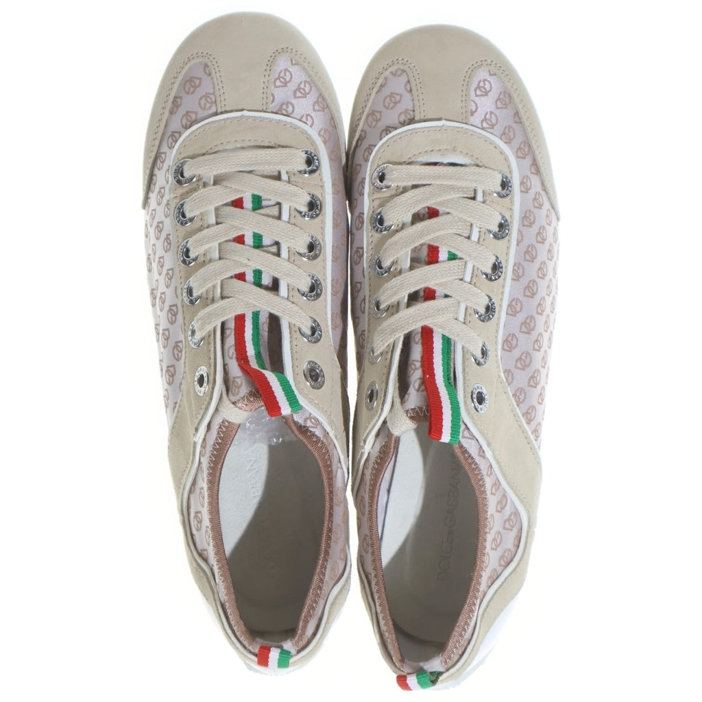 DOLCE & GABBANA(ドルチェアンドガッバーナ) DG ロゴ ローカットスニーカー シューズ ピンク/ベージュ CA0197