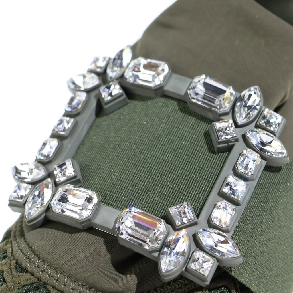 Roger Vivier(ロジェヴィヴィエ) ヴィヴランファブリック ローカットスニーカー ファブリック カーキ レディース