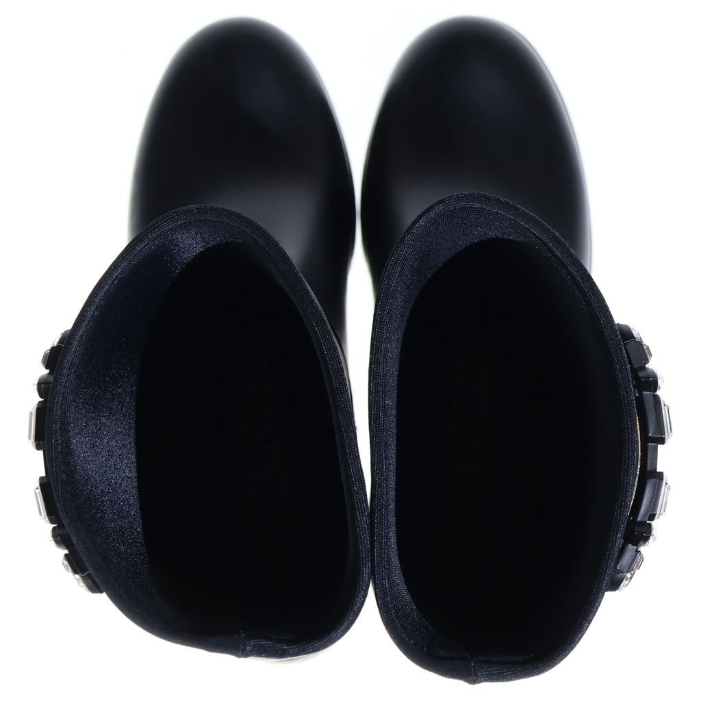 Roger Vivier(ロジェヴィヴィエ) テンペットヴィヴストラスバックルレインブーツ ロングブーツ ブラック レディース