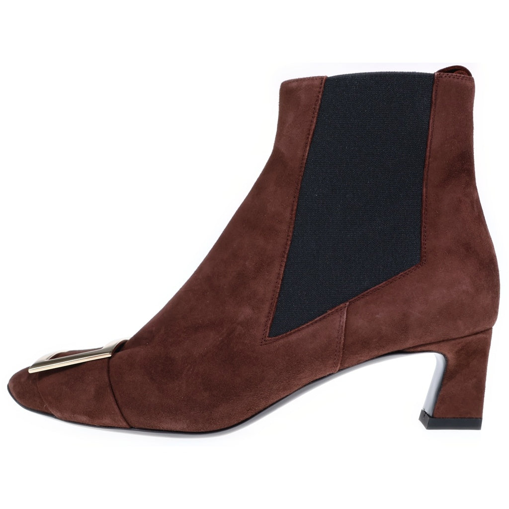 Roger Vivier(ロジェヴィヴィエ) ベルヴィヴィエスエードチェルシーブーツ ロングブーツ ブラウン レディース