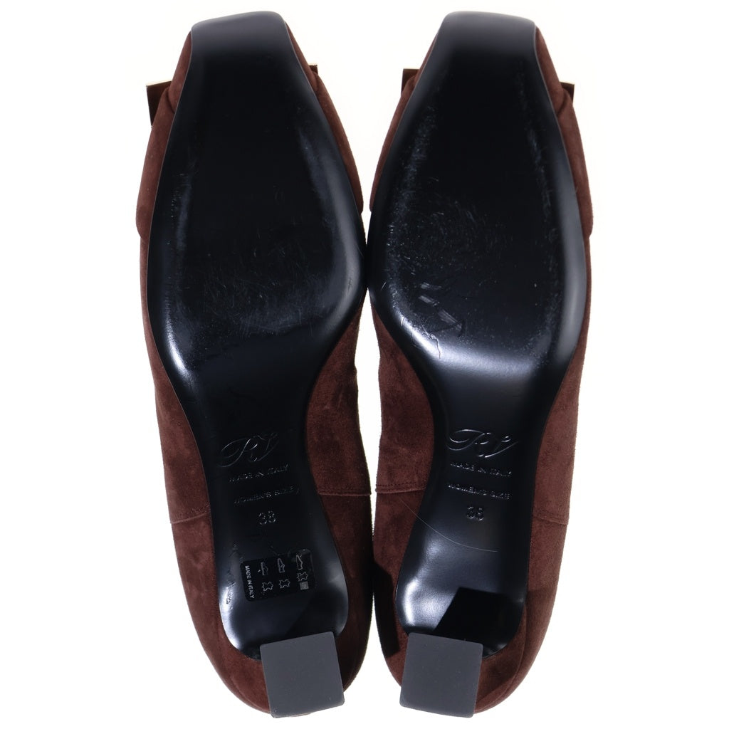 Roger Vivier(ロジェヴィヴィエ) ベルヴィヴィエスエードチェルシーブーツ ロングブーツ ブラウン レディース