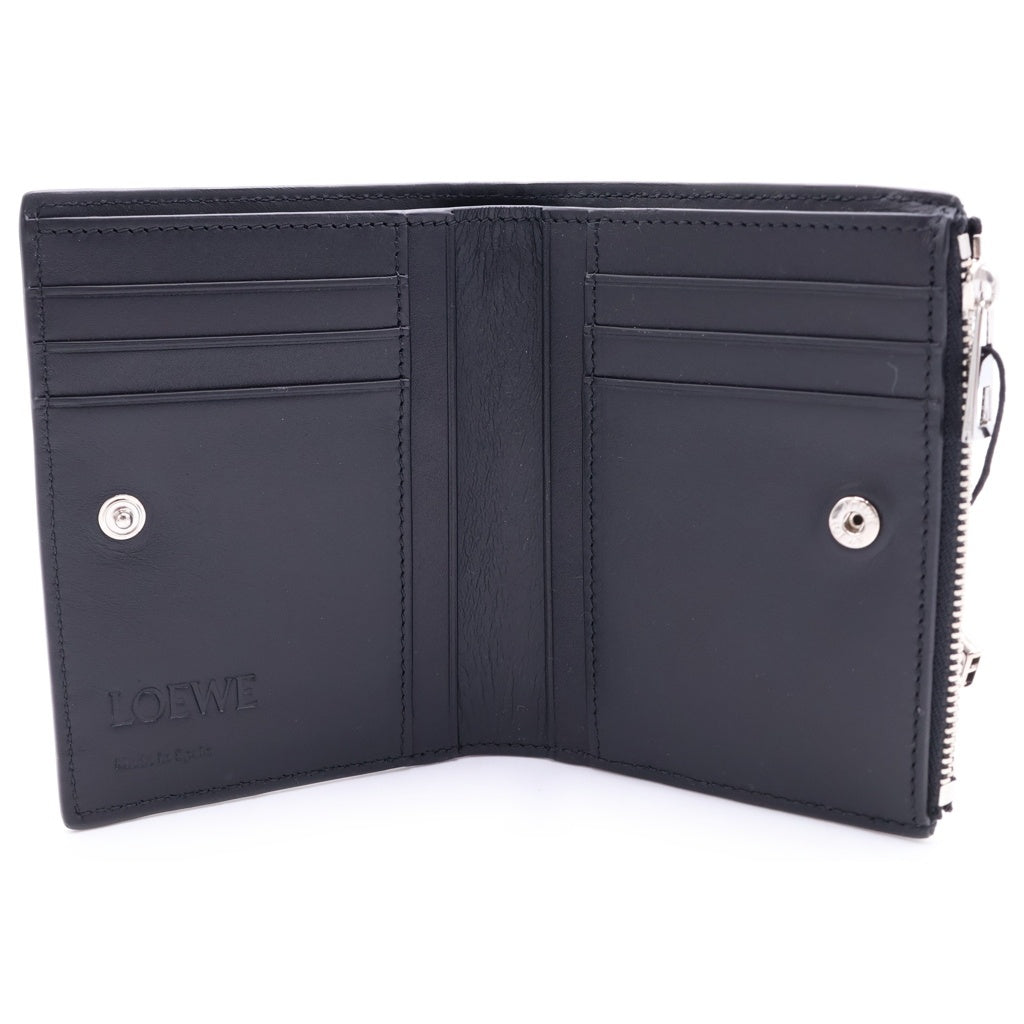 LOEWE(ロエベ) スリムコンパクトウォレット 二つ折り財布 レザー ブラック C660W73X02