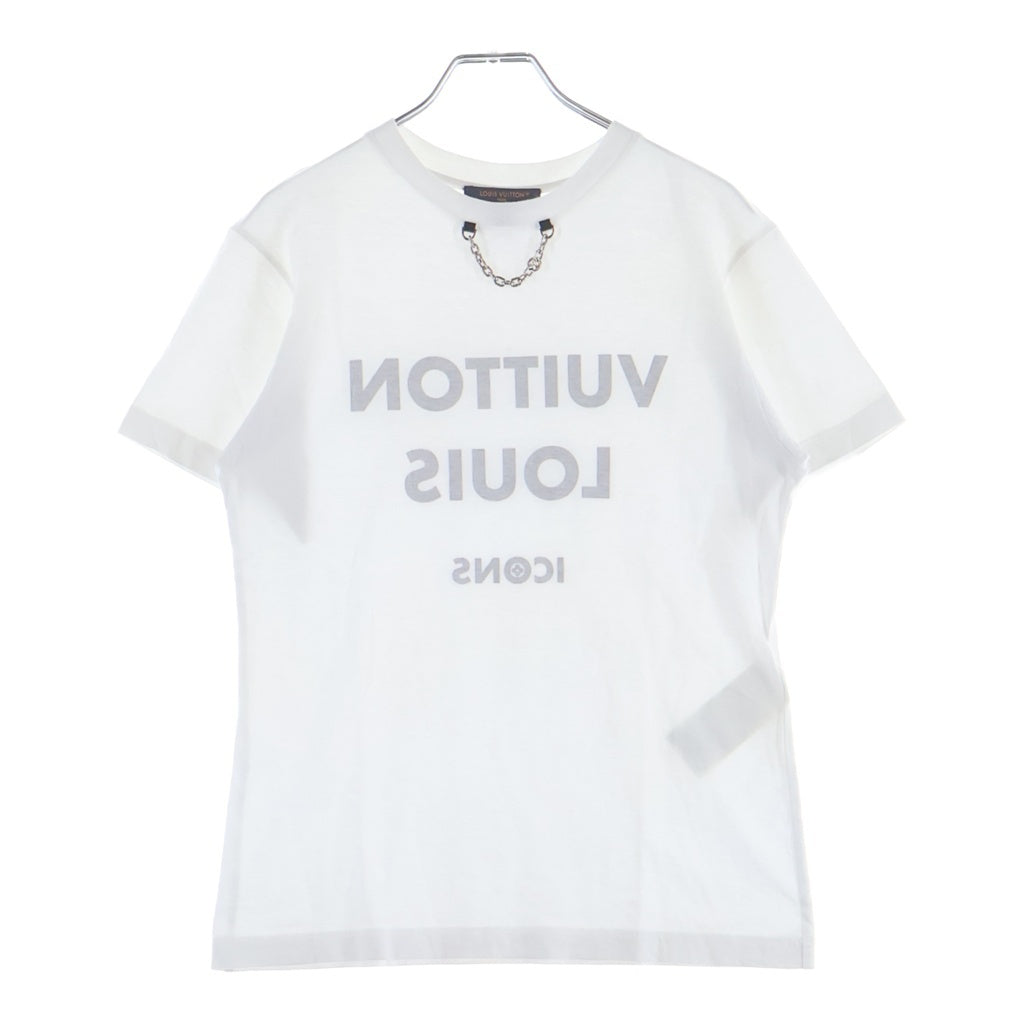 LOUIS VUITTON(ルイヴィトン) 20SS チェーン リバースロゴ プリント 半袖Tシャツ カットソー ホワイト RW201WW LCT FITS02 レディース