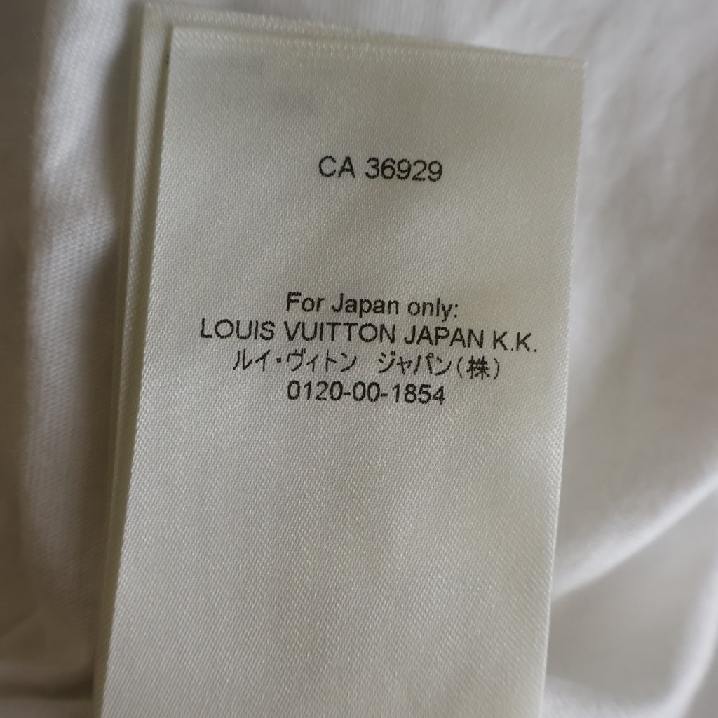 LOUIS VUITTON(ルイヴィトン) 20SS チェーン リバースロゴ プリント 半袖Tシャツ カットソー ホワイト RW201WW LCT FITS02 レディース