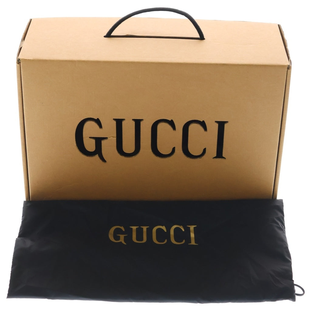 GUCCI(グッチ) オフザグリッド ロゴ レザーパッチ 2WAY ハンド ショルダー バッグ シルバー金具 ブラック 625850 レディース