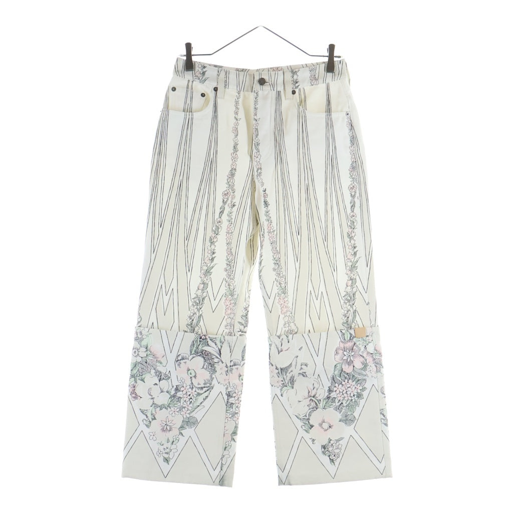 LOUIS VUITTON(ルイヴィトン) フローラルウォールペーパープリントパンツ ホワイト #34 1AK5QL レディース