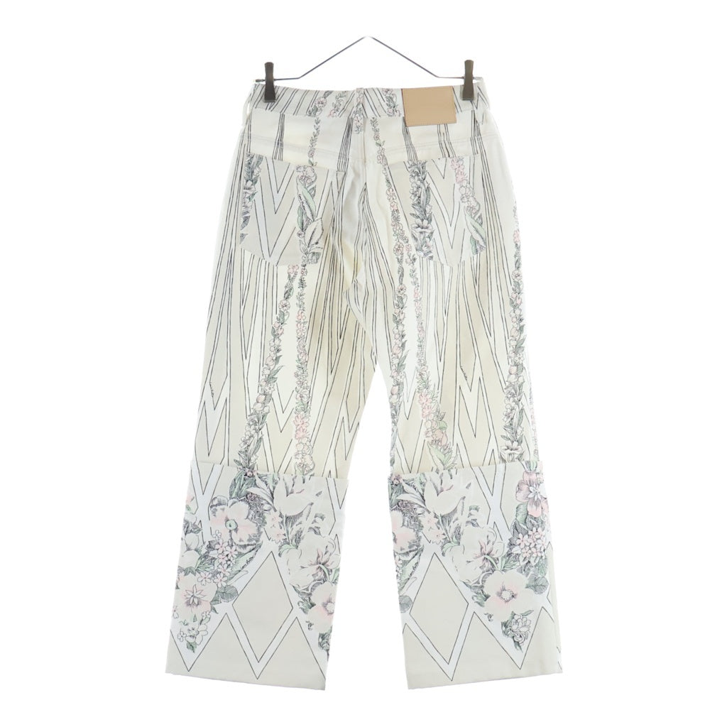 LOUIS VUITTON(ルイヴィトン) フローラルウォールペーパープリントパンツ ホワイト #34 1AK5QL レディース