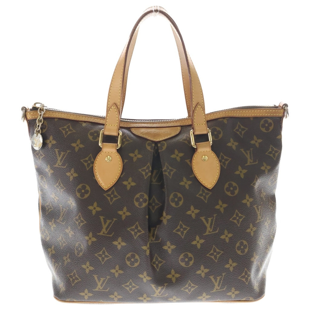 LOUIS VUITTON(ルイヴィトン) モノグラム パレルモPM 2wayバッグ ハンドバッグ ショルダーバッグ ブラウン レザー×PVC M40145 ゴールド金具 レディース