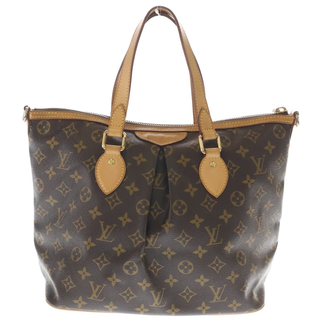 LOUIS VUITTON(ルイヴィトン) モノグラム パレルモPM 2wayバッグ ハンドバッグ ショルダーバッグ ブラウン レザー×PVC M40145 ゴールド金具 レディース