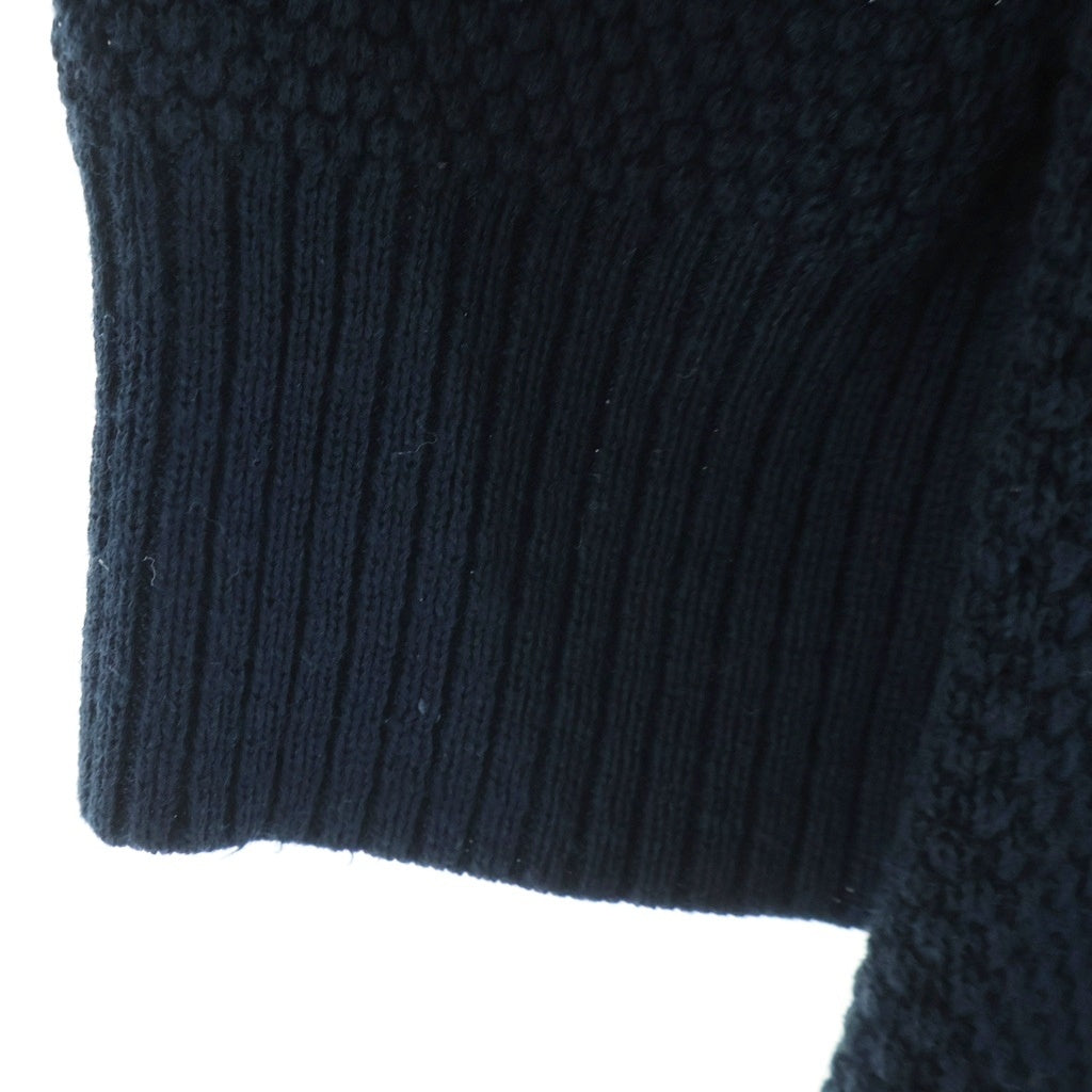 BURBERRY BLUE LABEL(バーバリーブルーレーベル) ロゴ刺繍 コットンニット カーディガン ネイビー FB528-229-09 レディース