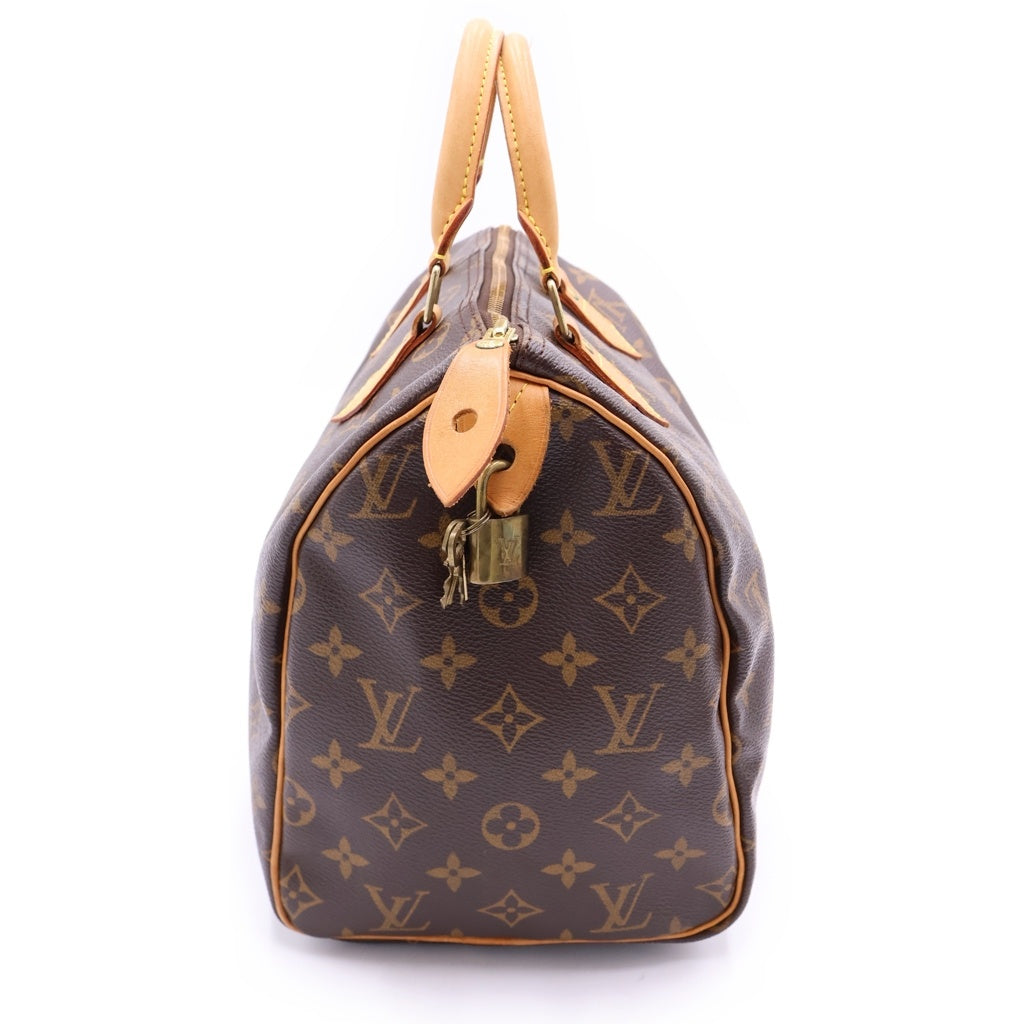 LOUIS VUITTON(ルイヴィトン) モノグラム スピーディ30 ハンドバッグ ボストンバッグ ブラウン PVC×レザー M41526 ゴールド金具 レディース