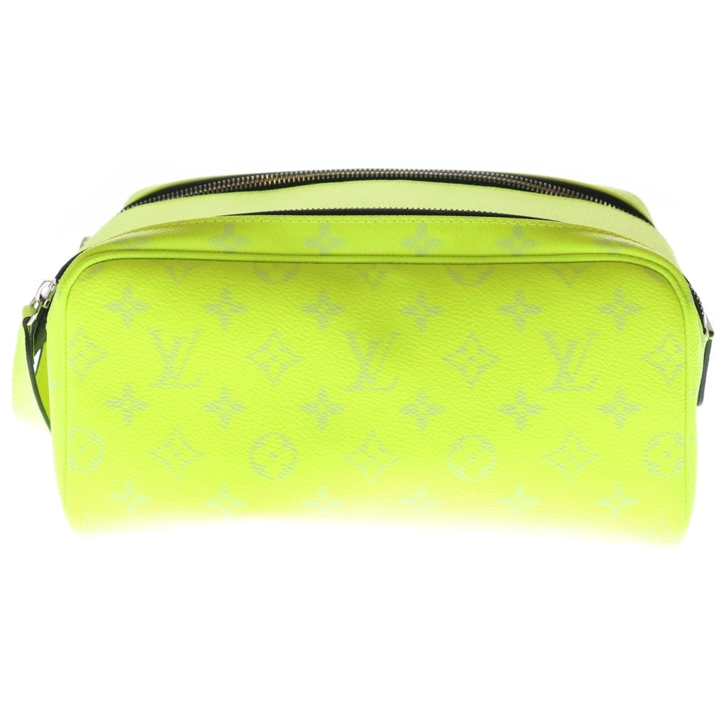LOUIS VUITTON(ルイヴィトン) モノグラム タイガラマ ドップキット ハンド セカンドバッグ レザー ネオンイエロー M10144 RFID