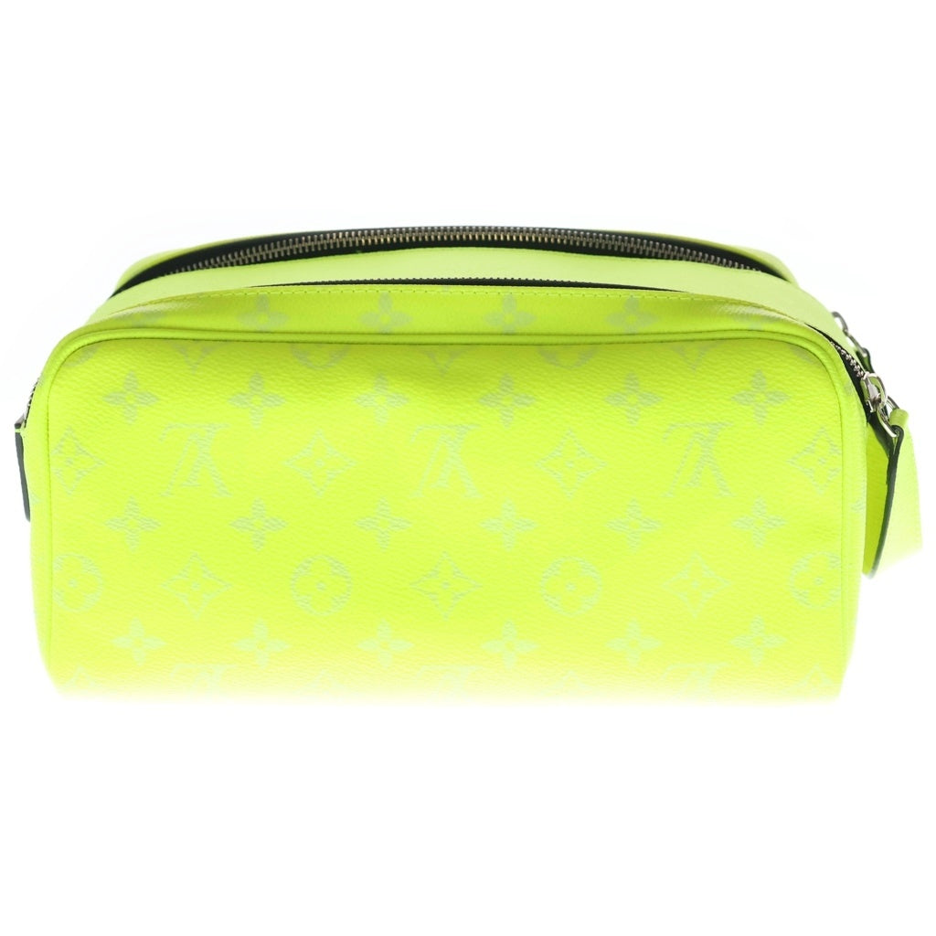LOUIS VUITTON(ルイヴィトン) モノグラム タイガラマ ドップキット ハンド セカンドバッグ レザー ネオンイエロー M10144 RFID