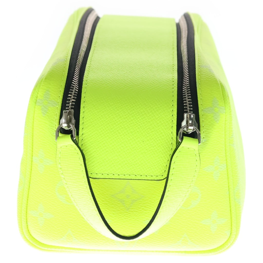 LOUIS VUITTON(ルイヴィトン) モノグラム タイガラマ ドップキット ハンド セカンドバッグ レザー ネオンイエロー M10144 RFID
