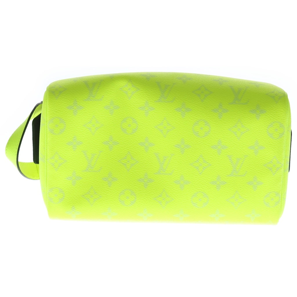 LOUIS VUITTON(ルイヴィトン) モノグラム タイガラマ ドップキット ハンド セカンドバッグ レザー ネオンイエロー M10144 RFID