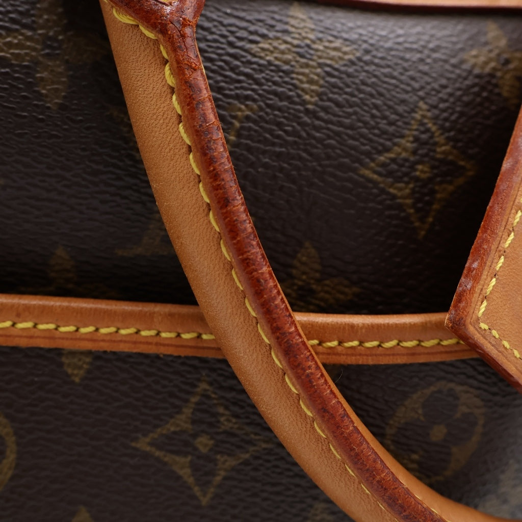 LOUIS VUITTON(ルイヴィトン) モノグラム ドーヴィル ハンドバッグ ブラウン PVC×レザー M47270 ゴールド金具