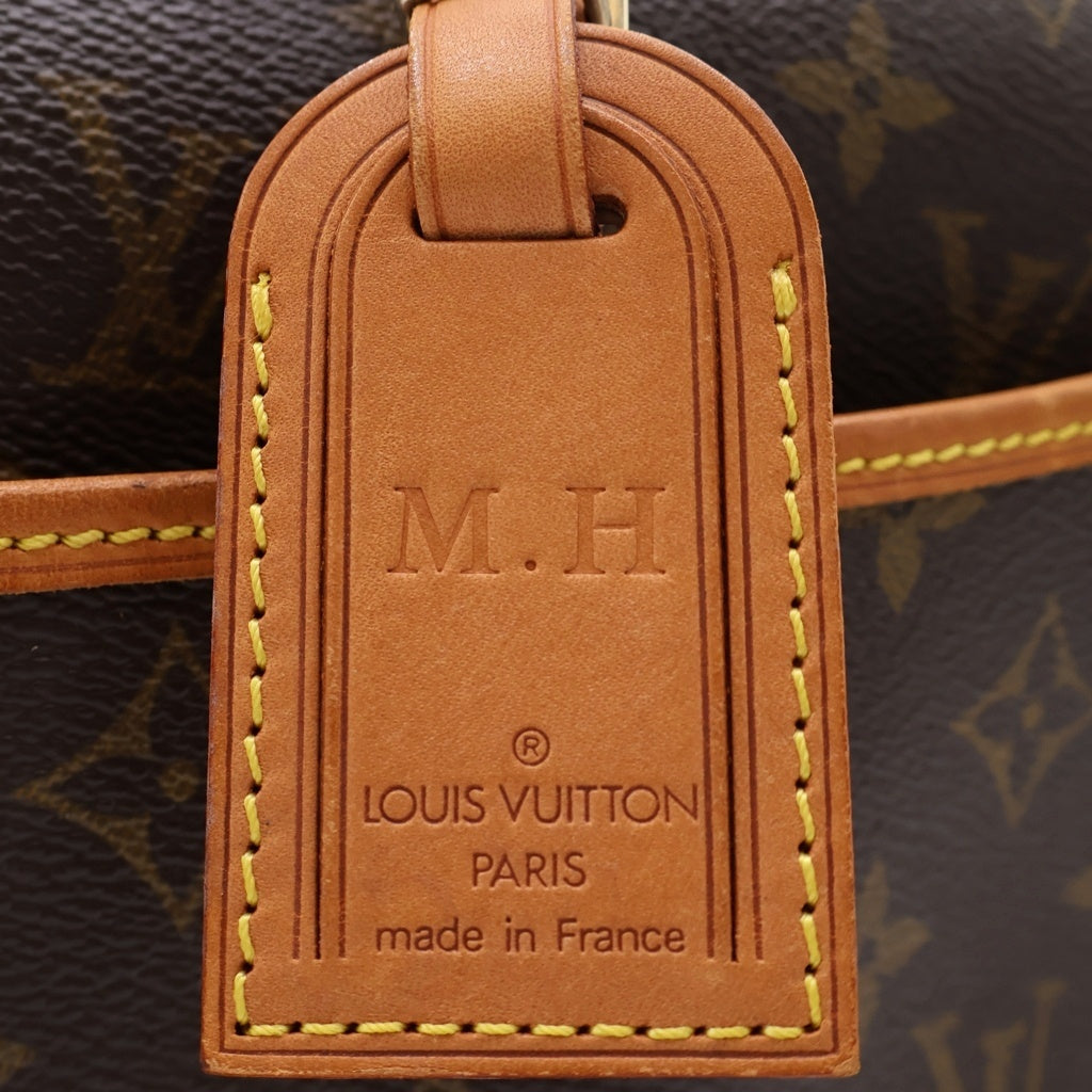LOUIS VUITTON(ルイヴィトン) モノグラム ドーヴィル ハンドバッグ ブラウン PVC×レザー M47270 ゴールド金具