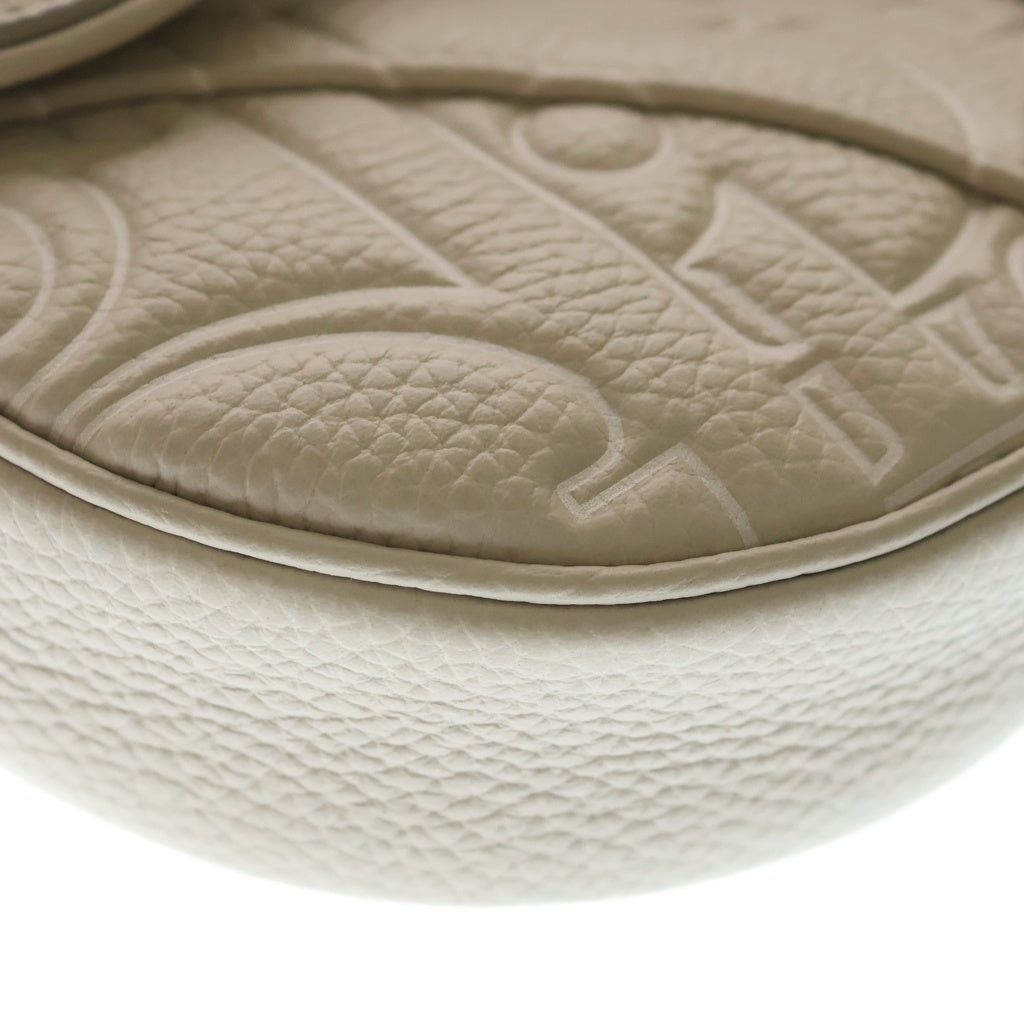 DIOR(ディオール) Saddle サドル ショルダーバッグ グレインドカーフスキン グラビティ アウトライン レザー ベージュ 1ADPO093LGP_H140 レディース