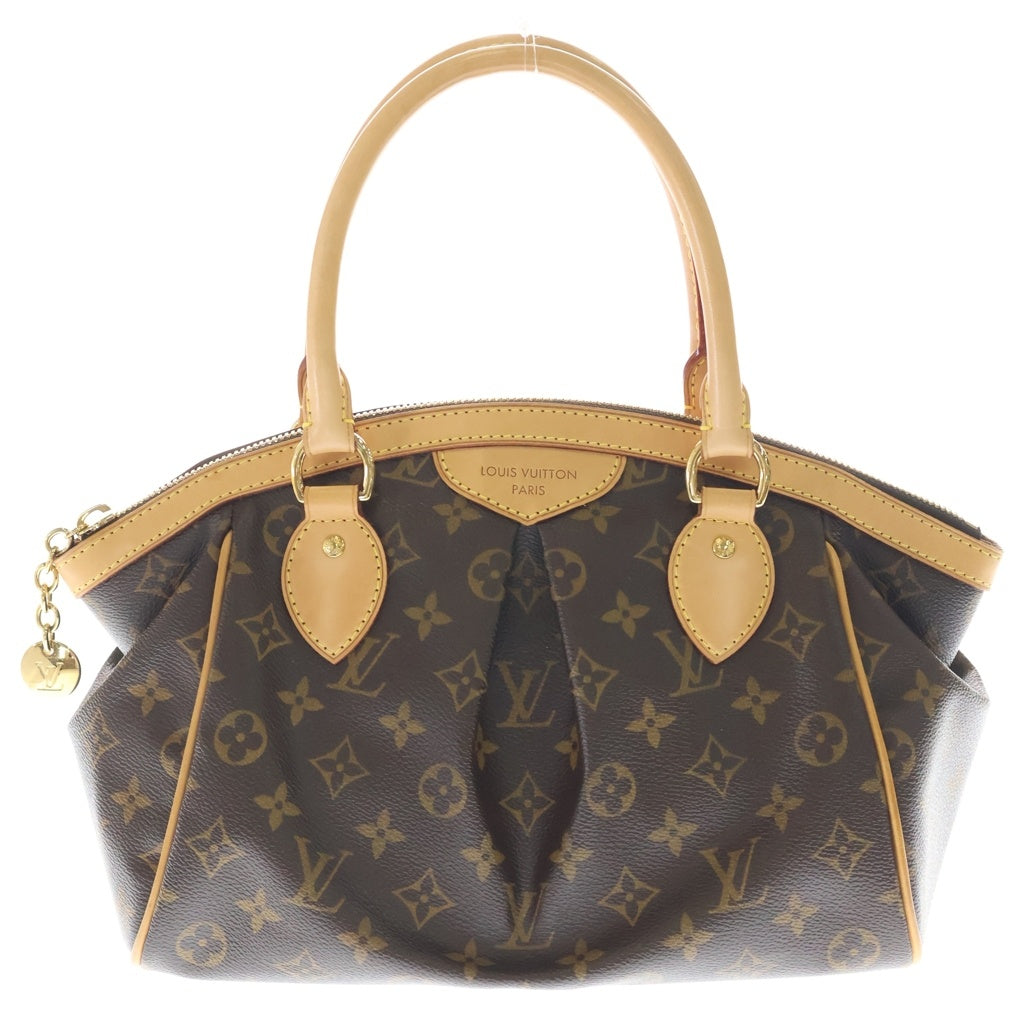 LOUIS VUITTON(ルイヴィトン) モノグラム ティボリPM ハンドバッグ ブラウン レザー×PVC M40143 ゴールド金具 レディース