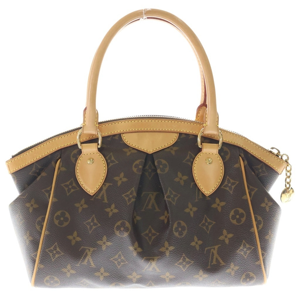 LOUIS VUITTON(ルイヴィトン) モノグラム ティボリPM ハンドバッグ ブラウン レザー×PVC M40143 ゴールド金具 レディース