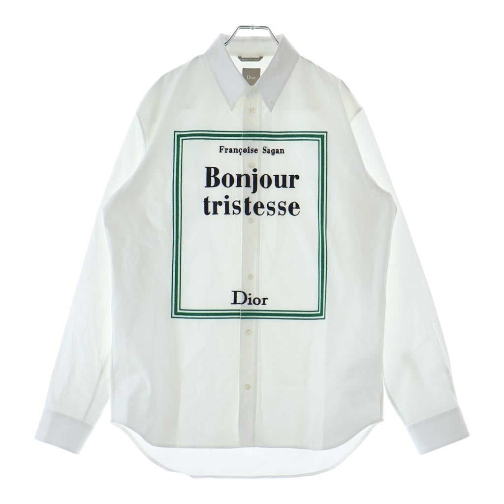 DIOR(ディオール) 26SS BookCover ブックカバー コットン ボタンダウン 長袖シャツ ホワイト 683C573A3118
