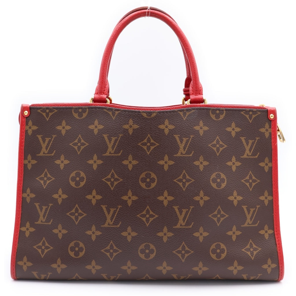 LOUIS VUITTON(ルイヴィトン) ポパンクールPM ハンドバッグ 2wayバッグ モノグラム PVC レザー レッド/ブラウン M43433 レディース