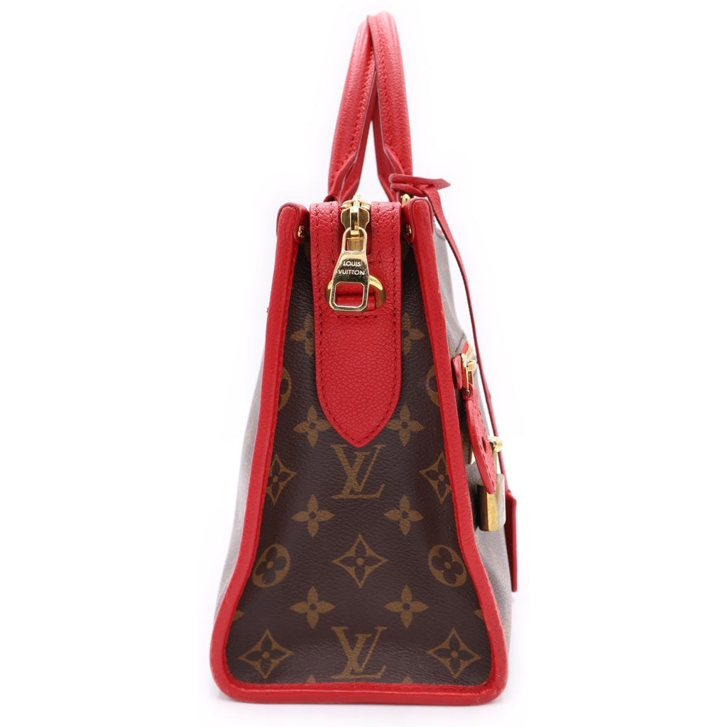 LOUIS VUITTON(ルイヴィトン) ポパンクールPM ハンドバッグ 2wayバッグ モノグラム PVC レザー レッド/ブラウン M43433 レディース