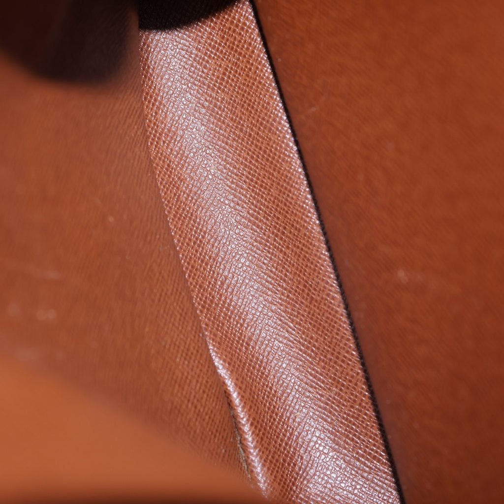 LOUIS VUITTON(ルイヴィトン) モノグラム ダヌーブ ショルダーバッグ ブラウン レザー×PVC M45266 ゴールド金具 レディース