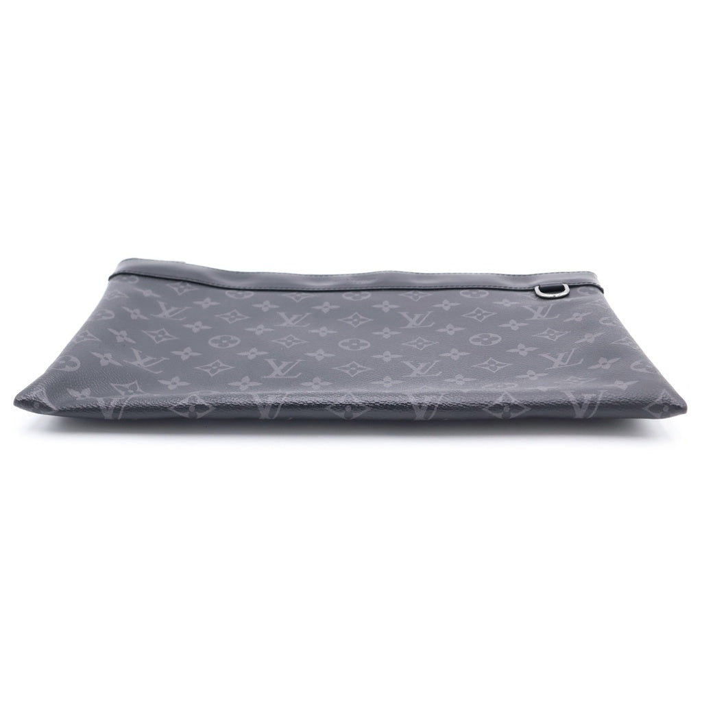LOUIS VUITTON(ルイヴィトン) モノグラムエクリプス ポシェットディスカバリー PVC レザー クラッチバッグ ブラック M62291