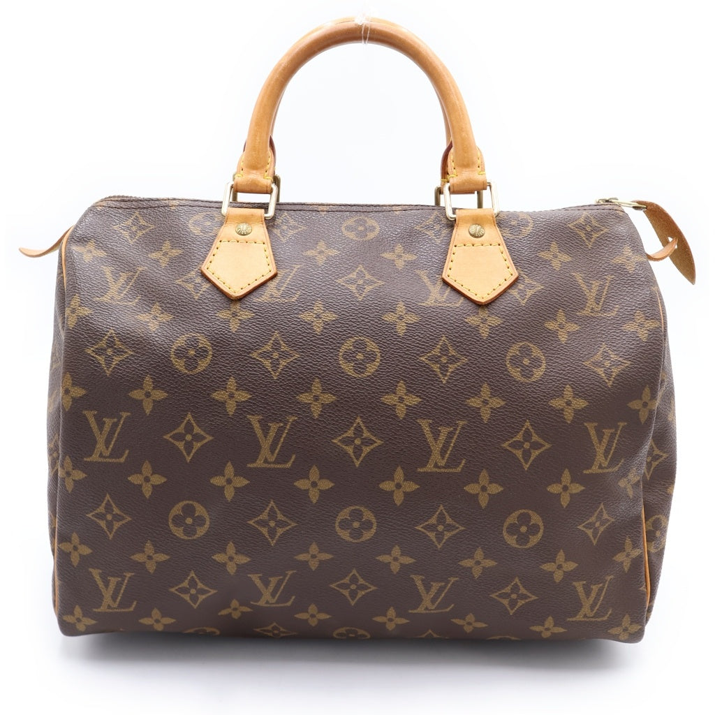 LOUIS VUITTON(ルイヴィトン) モノグラム スピーディ30 PVC レザー ハンドバッグ ミニボストンバッグ ブラウン M41526 レディース