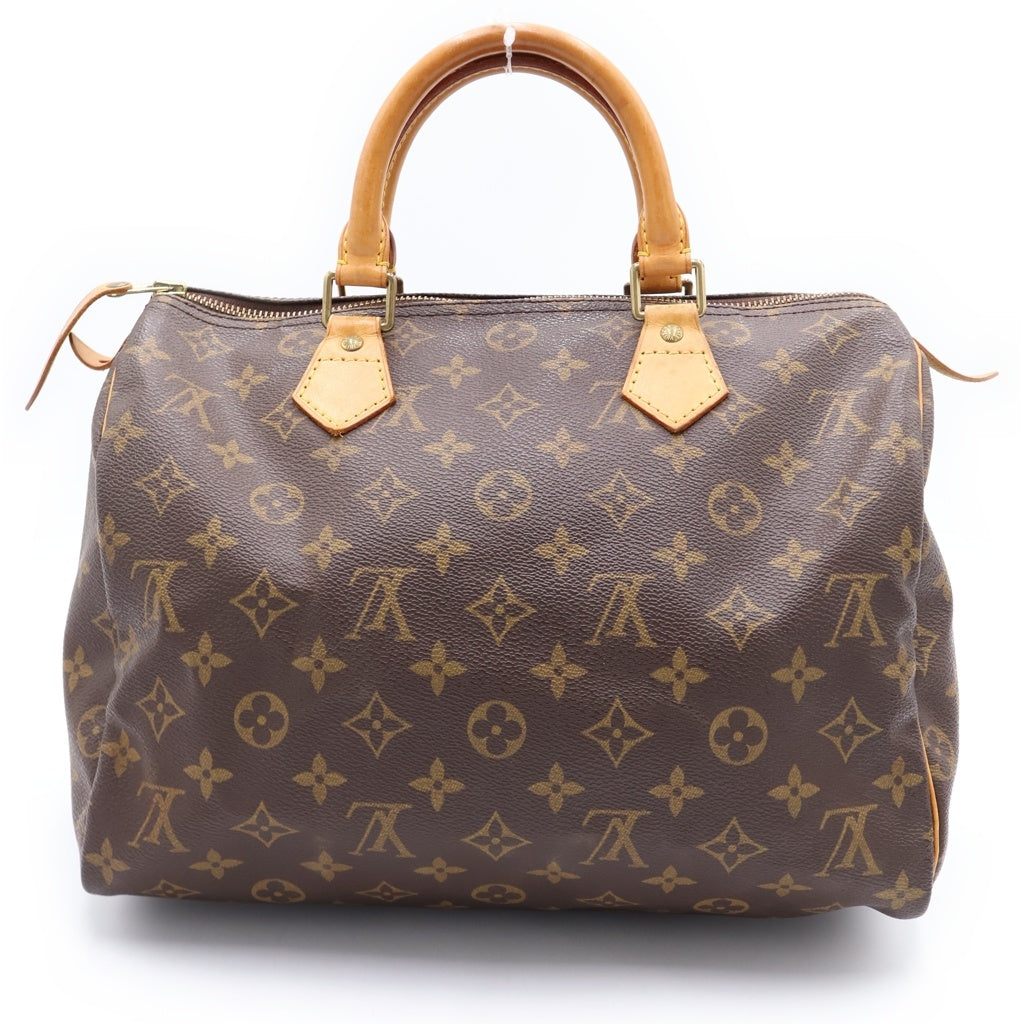 LOUIS VUITTON(ルイヴィトン) モノグラム スピーディ30 PVC レザー ハンドバッグ ミニボストンバッグ ブラウン M41526 レディース