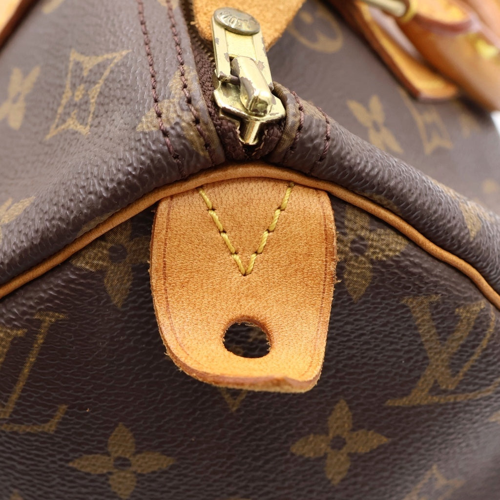 LOUIS VUITTON(ルイヴィトン) モノグラム スピーディ30 PVC レザー ハンドバッグ ミニボストンバッグ ブラウン M41526 レディース