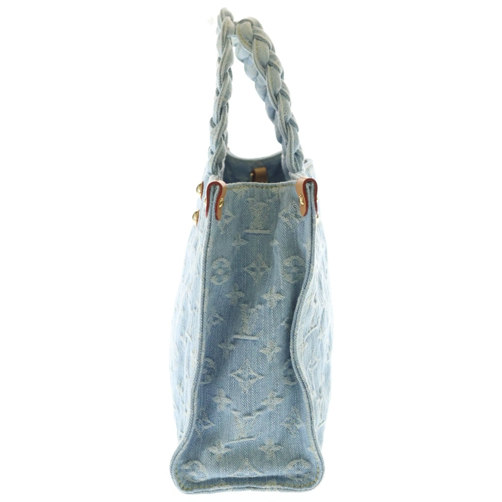 LOUIS VUITTON(ルイヴィトン) モノグラムデニム レットゴー デニム レザー 2WAY ハンドバッグ ショルダーバッグ ICタイプ ブルー M24897 レディース