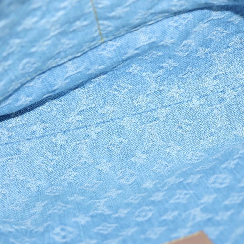 LOUIS VUITTON(ルイヴィトン) モノグラムデニム レットゴー デニム レザー 2WAY ハンドバッグ ショルダーバッグ ICタイプ ブルー M24897 レディース