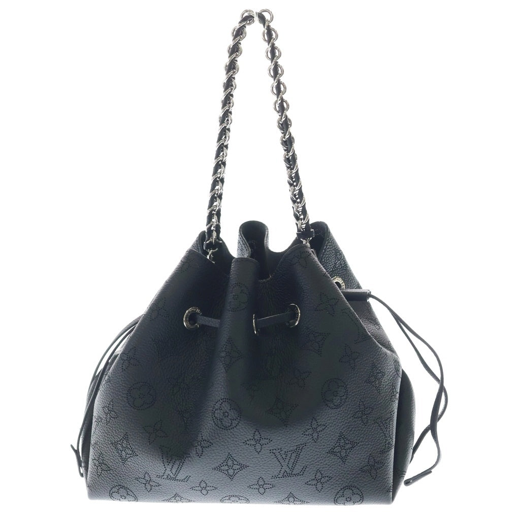 LOUIS VUITTON(ルイヴィトン) マヒナ ベラ レザー 2WAY チェーン ハンドバッグ ショルダーバッグ 巾着バッグ ICタイプ ノワール ブラック M57070 レディース