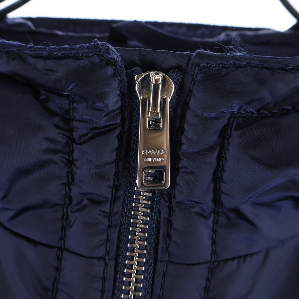 PRADA(プラダ) トライアングルロゴ ナイロン ライトダウンジャケット #44 ネイビー 290832 R152 1DAB レディース