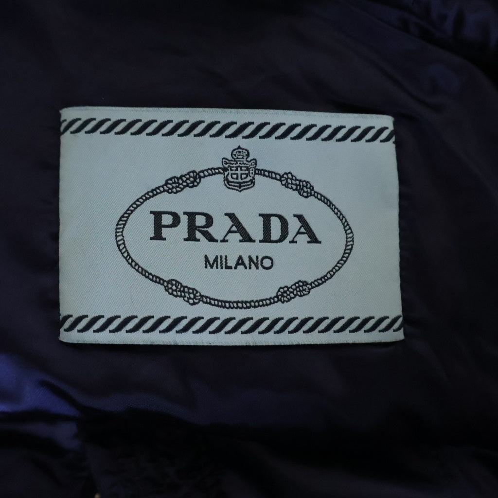 PRADA(プラダ) トライアングルロゴ ナイロン ライトダウンジャケット #44 ネイビー 290832 R152 1DAB レディース