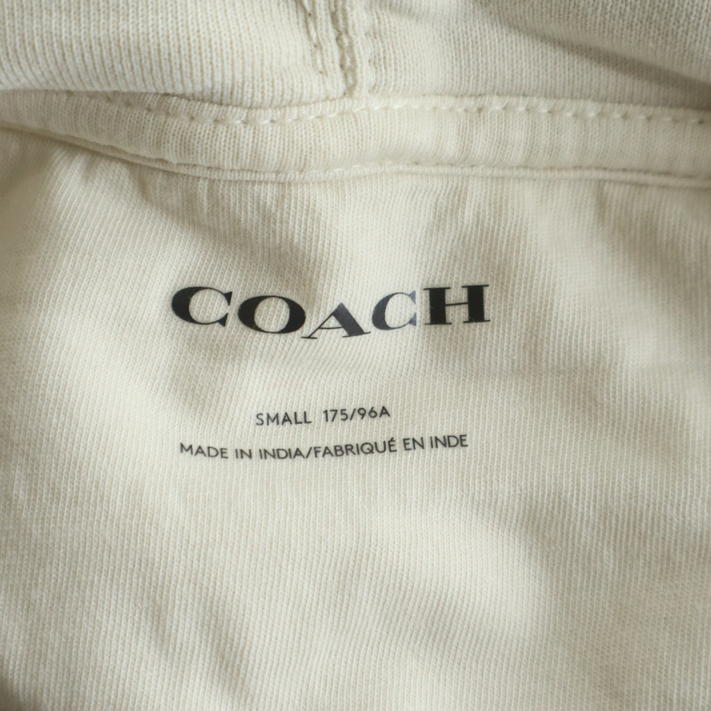COACH(コーチ) ワッペンロゴ エッセンシャル プルオーバー スウェット パーカー フーディー アイボリー CF811 レディース