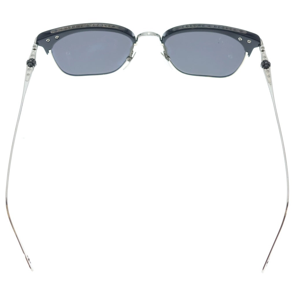 CHROME HEARTS(クロムハーツ) SLUNTRADICTION CHクロス ブロー型 サングラス アイウェア 54□19-148 シルバー/ブラック