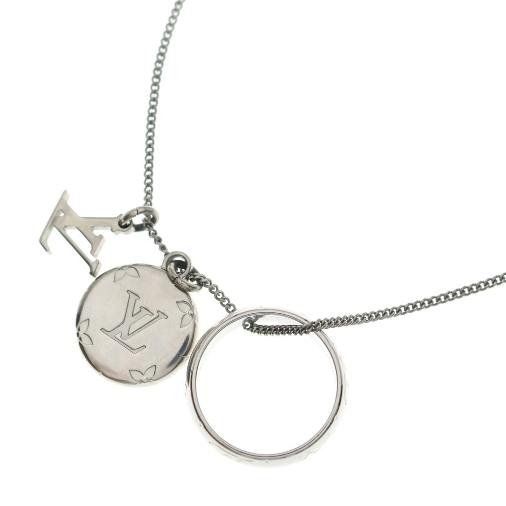 LOUIS VUITTON(ルイヴィトン) リングネックレス モノグラム メタル シルバー ペンダント チェーン M62485